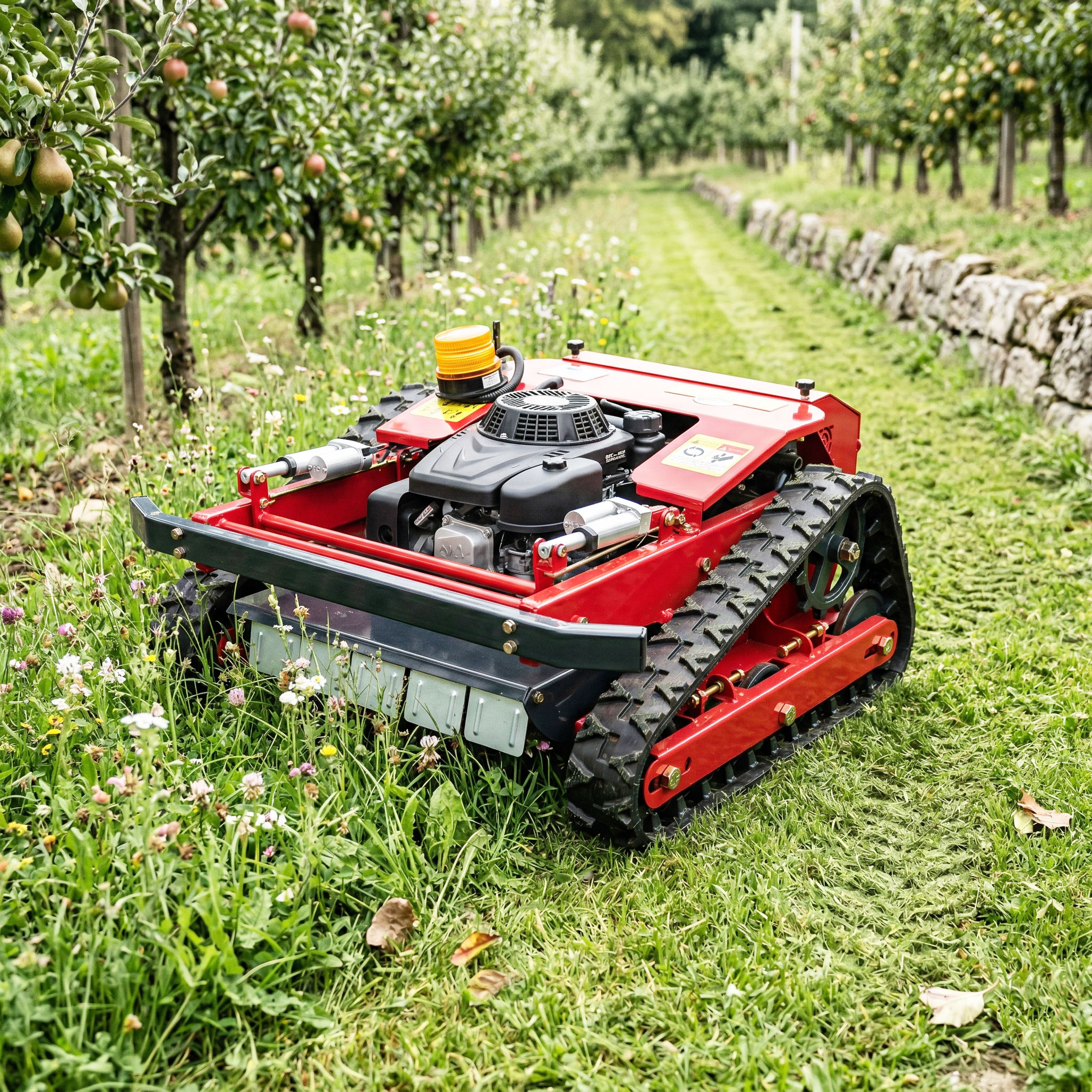 GST-550 compact hybrid remote-controlled tracked lawn mower gasoline version