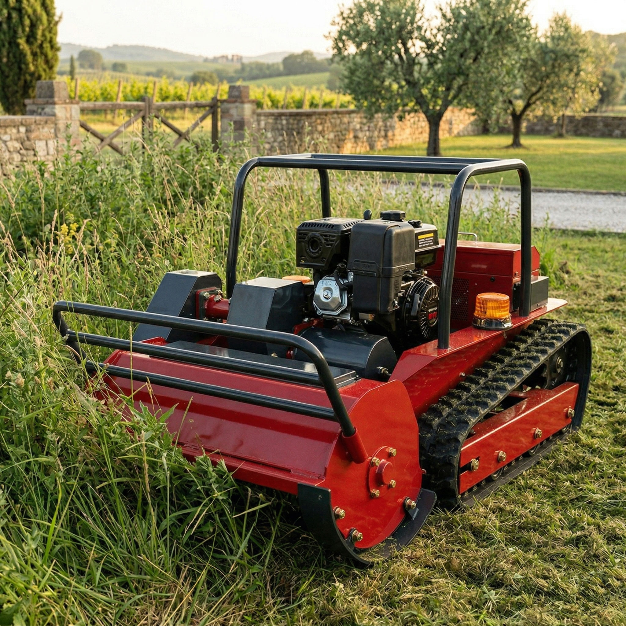 GST-800 gasoline version standard tracked flail mower